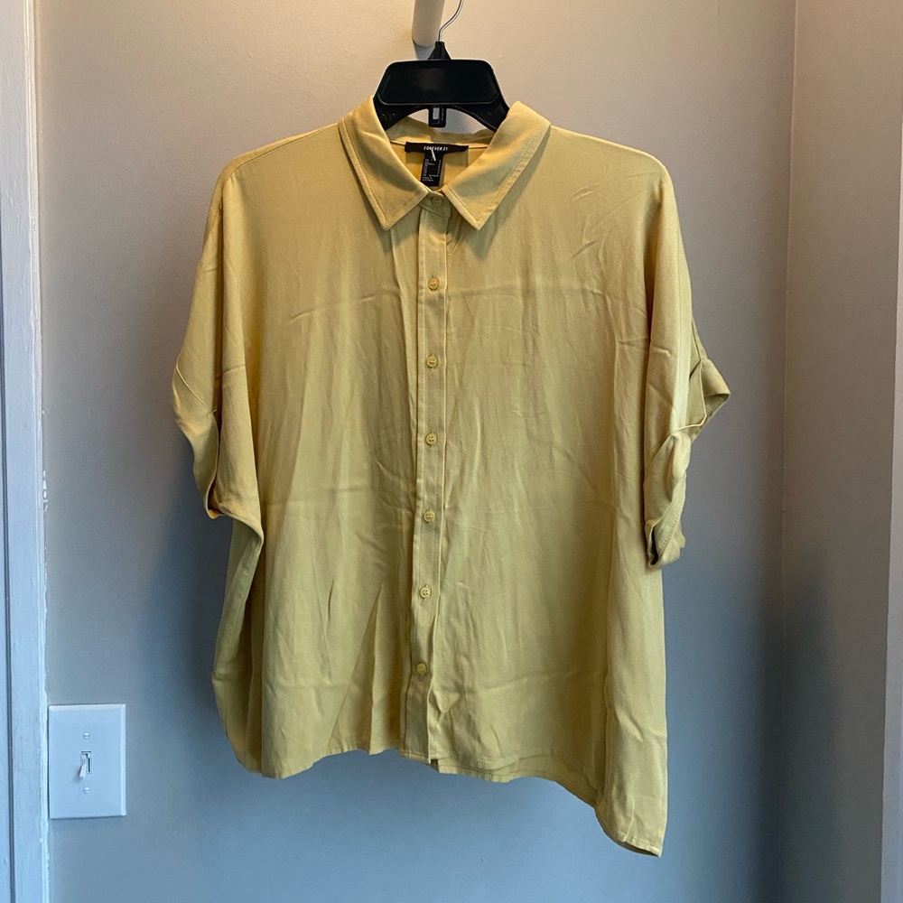 Yellow Button Down Blouse